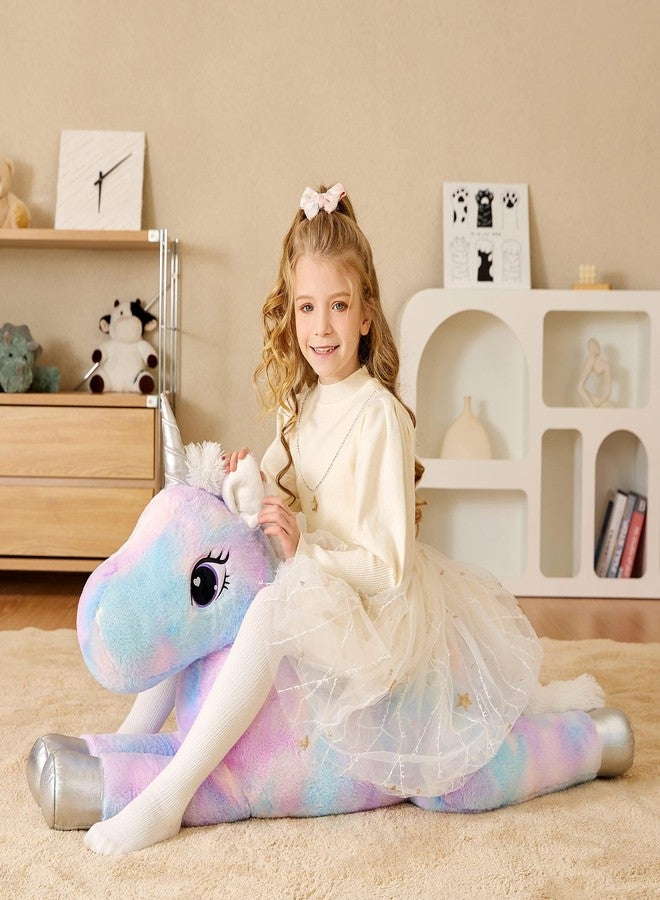 EARTHSOUND Giant Unicorn Stuffed Animal Plush Toy,Large Jumbo 43" Big Size Soft Toys,Cute Huge Plushy Fluffy Fat Plushie,Gifts for Kid - Image 4